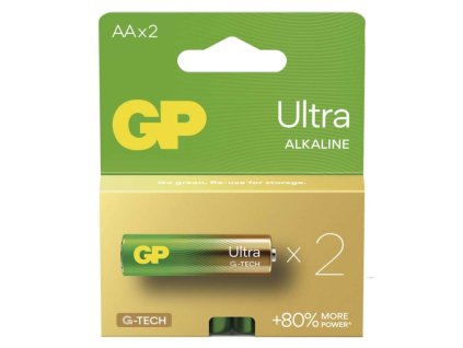 Alkalická baterie GP Ultra AA (LR6), 2 ks