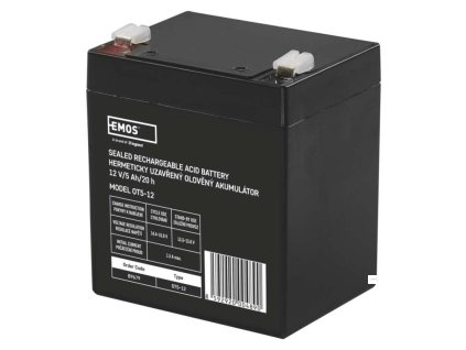 Bezúdržbový olověný akumulátor 12 V/5Ah, faston 6,3 mm