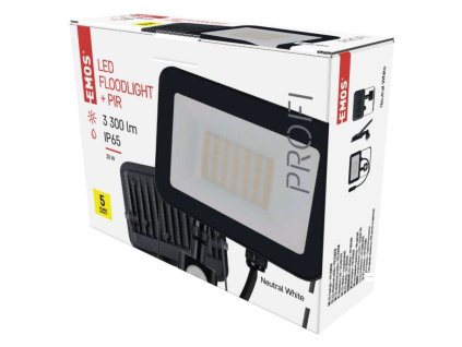 LED reflektor INOVO s pohybovým čidlem, 30W, antracit, neutrální bílá