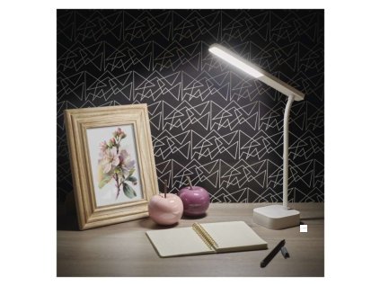 LED stolní lampa LUCY, nabíjecí, bílá
