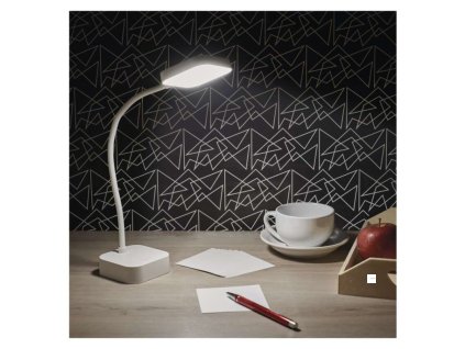 LED stolní lampa EMILY, nabíjecí, bílá