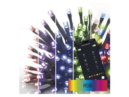 GoSmart LED vánoční řetěz, 12 m, venkovní i vnitřní, RGB, programy, časovač, WiFi