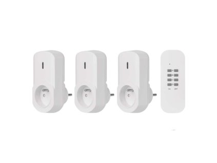 Dálkově ovládané zásuvky, bílé