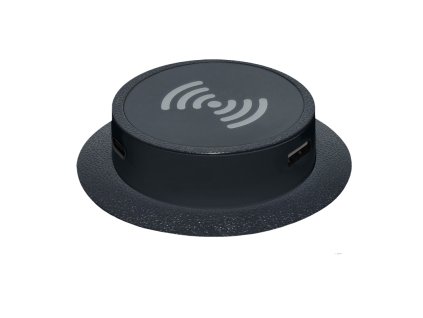 Solight bezdrátová 15W + USB A+C 20W PD výsuvná nabíječka, černá (Bezdrátové nabíjení Ano)