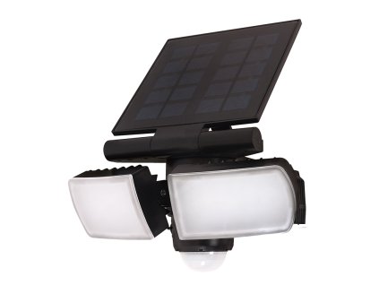 Solight LED solární osvětlení se senzorem, 8W, 600lm, Li-on, černá