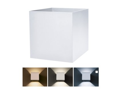 Solight LED venkovní nástěnné osvětlení Parma, 6W, 360lm, 10-110°, bílá