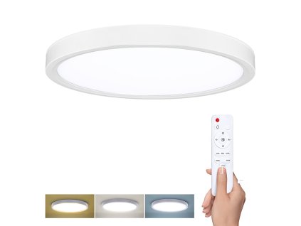 Solight LED osvětlení s dálkovým ovladačem Estela White, 36W, 2700lm, 30cm, změna chromatičnosti, stmívatelné