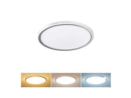 Solight LED osvětlení Acate s ochranou proti vlhkosti, IP54, 18W, 1620lm, 3CCT, 22cm, stříbrná