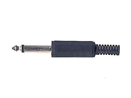 Konektor JACK 6,3 mono plast černý