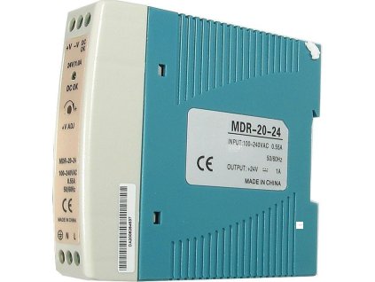 Průmyslový zdroj 24V=/20W spínaný MDR-20-24 na DIN lištu