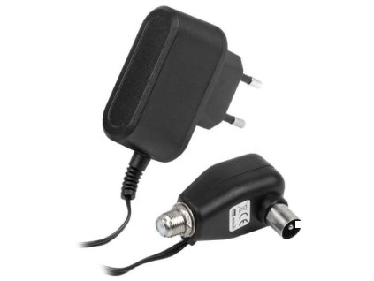 Napáječ, síťový adaptér 12V/300mA s antenní výhybkou pro F kon, EMOS