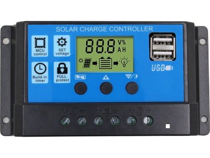 Solární regulátor PWM SY3024H 12-24V/30A+USB pro Pb baterie