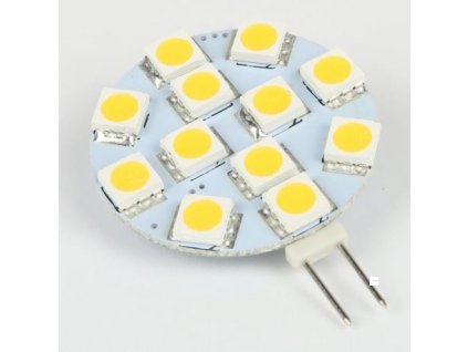 Žárovka LED G4, 12xSMD bílá teplá, 12V/1,5W