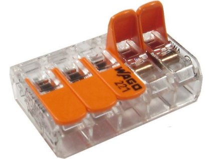 Svorka Wago 221-415, 5x0,14-4(4) mm s páčkou, bezšroubová