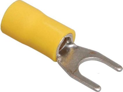 Vidlička kabelová 6,5mm žlutá (SVS 5,5-6)