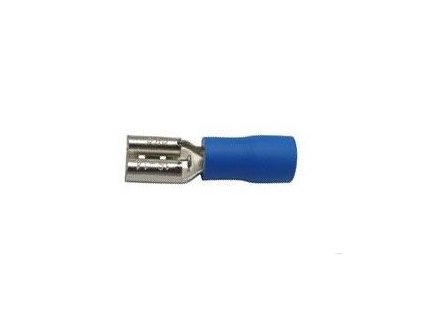Faston-zdířka 4,8mm modrá pro kabel 1,5-2,5mm2