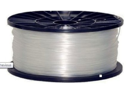 Tisková struna 1,75mm natural - čirá, materiál ABS, cívka 1kg /3D tisk