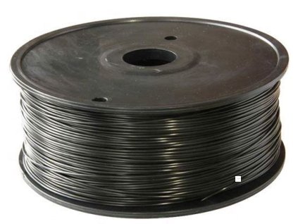 Tisková struna 1,75mm černá, materiál PLA, cívka 1kg /3D tisk/