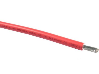 Solární kabel H1Z2Z2-K, 6mm2, 1500V, červený