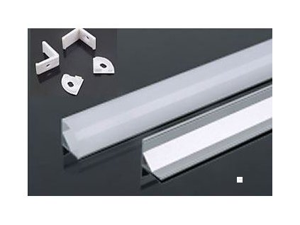 Hliníková lišta rohová Alu profil MS-601 pro LED pásek 8-10mm délka 1m