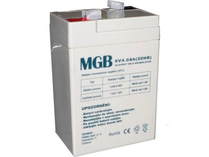 Pb akumulátor MGB VRLA AGM 6V/4Ah