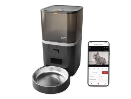 GoSmart dávkovač krmiva Pet Care s kamerou, 6 l, černý, Wi-Fi