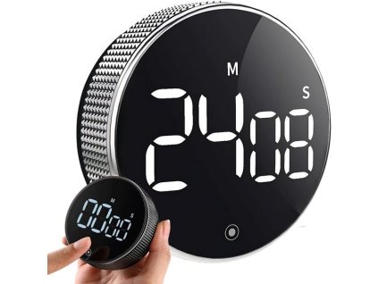 Digitální kuchyňská magnetická minutka černá