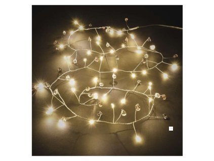LED girlanda – kamínky, 1,2 m, 3x AA, vnitřní, teplá bílá, časovač