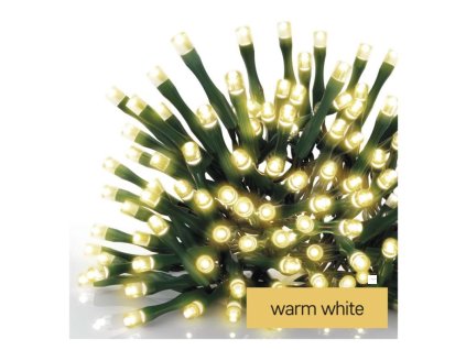 LED vánoční řetěz, 4 m, venkovní i vnitřní, teplá bílá, programy, časovač