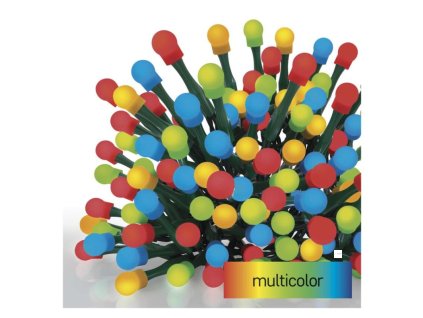 LED vánoční cherry řetěz – kuličky, 30 m, venkovní i vnitřní, multicolor, programy,časovač