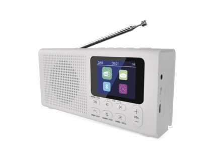 Přenosné rádio s Bluetooth, DAB / DAB+ / FM, bílé