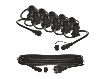 Spojovací světelný řetěz na 10 žárovek E27 START SET, 7,35 m, venkovní i vnitřní