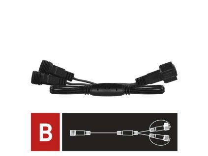 Rozbočovač pro spojovací řetězy Standard černý, 0,5 m, venkovní i vnitřní