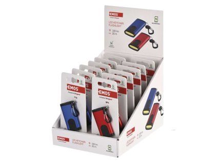 Nabíjecí mini LED svítilna – přívěšek, 100 lm, 12 ks, display box