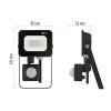 LED reflektor SIMPO s pohybovým čidlem, 10 W, černý, neutrální bílá