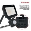 LED reflektor SIMPO s pohybovým čidlem, 20 W, černý, neutrální bílá