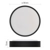 LED přisazené svítidlo RORI kruhové, černé, 17W, se změnou CCT