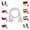 Prodlužovací kabel 1,5 m / 1 zásuvka / bílý / PVC / 1 mm2
