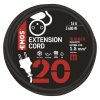 Venkovní prodlužovací kabel 20 m / 1 zásuvka / černý / guma-neopren / 230 V / 1,5 mm2