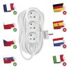 Prodlužovací kabel 10 m / 3 zásuvky / bílý / PVC / 1 mm2