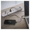 Prodlužovací kabel 3 m / 5 zásuvky / s vypínačem / bílý / 1×USB-A + 1×USB-C / 1,5 mm2