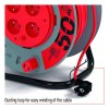 Prodlužovací kabel na bubnu, pevný střed / 50m / 4 zásuvky / červený / PVC / 230V / 1,5mm2