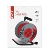 Prodlužovací kabel na bubnu 25 m / 4 zásuvky / červený / PVC / 230 V / 1 mm2