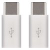 Adaptér micro USB-B 2.0 / USB-C 2.0, bílý, 2 ks