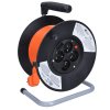 Solight prodlužovací přívod na bubnu, 4 zásuvky, 25m, oranžový kabel, 3x 1,5mm2 (Bezdrátové nabíjení Ne)