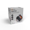 Solight prodlužovací přívod na bubnu, 4 zásuvky, 50m, oranžový kabel, 3x 1,5mm2 (Bezdrátové nabíjení Ne)