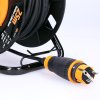 Solight prodlužovací přívod - na bubnu, 4 zásuvky, 25m kabel guma, 3x 1,5mm2, IP44 (Bezdrátové nabíjení Ne)
