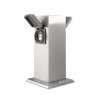 Solight zahradní sloupek IP44, nerez ocel, 2 zásuvky, hranol, stříbrný (Bezdrátové nabíjení Ne)