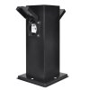Solight zahradní sloupek IP44, nerez ocel, 2 zásuvky, hranol, černý (Bezdrátové nabíjení Ne)