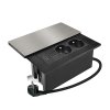 Solight vestavný blok zásuvek s posuvným krytem, 2 zásuvky, HDMI, USB A+C 20W PD, 2m, stříbrný (Bezdrátové nabíjení Ne)